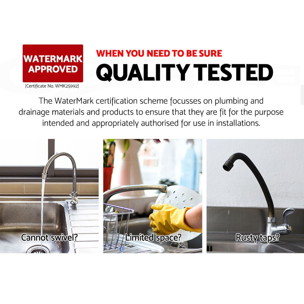 Grifo mezclador de cocina Cefito, grifo mezclador redondo para fregadero, lavabo, lavadero, negro