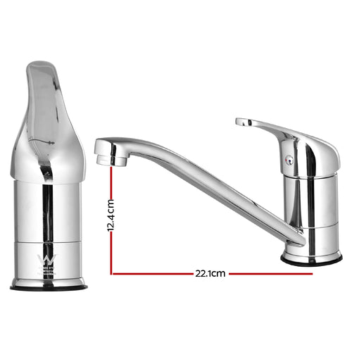 Grifo mezclador de cocina Cefito, grifo mezclador de caño largo para fregadero, lavabo, lavadero, cromado