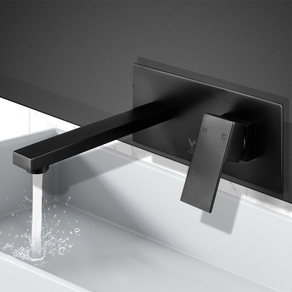 Grifo mezclador para lavabo de baño Cefito, grifo independiente para lavabo, color negro