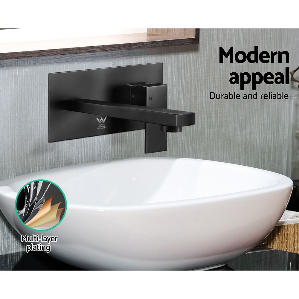 Grifo mezclador para lavabo de baño Cefito, grifo independiente para lavabo, color negro