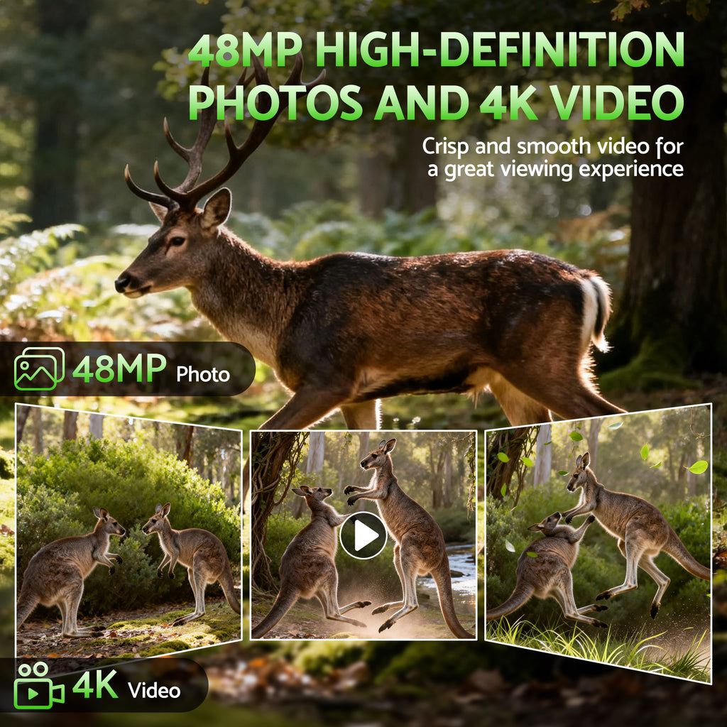 UL-TECH 4K WiFi Trail Camera 48MP 0.2s Trigger Game Camera Camo