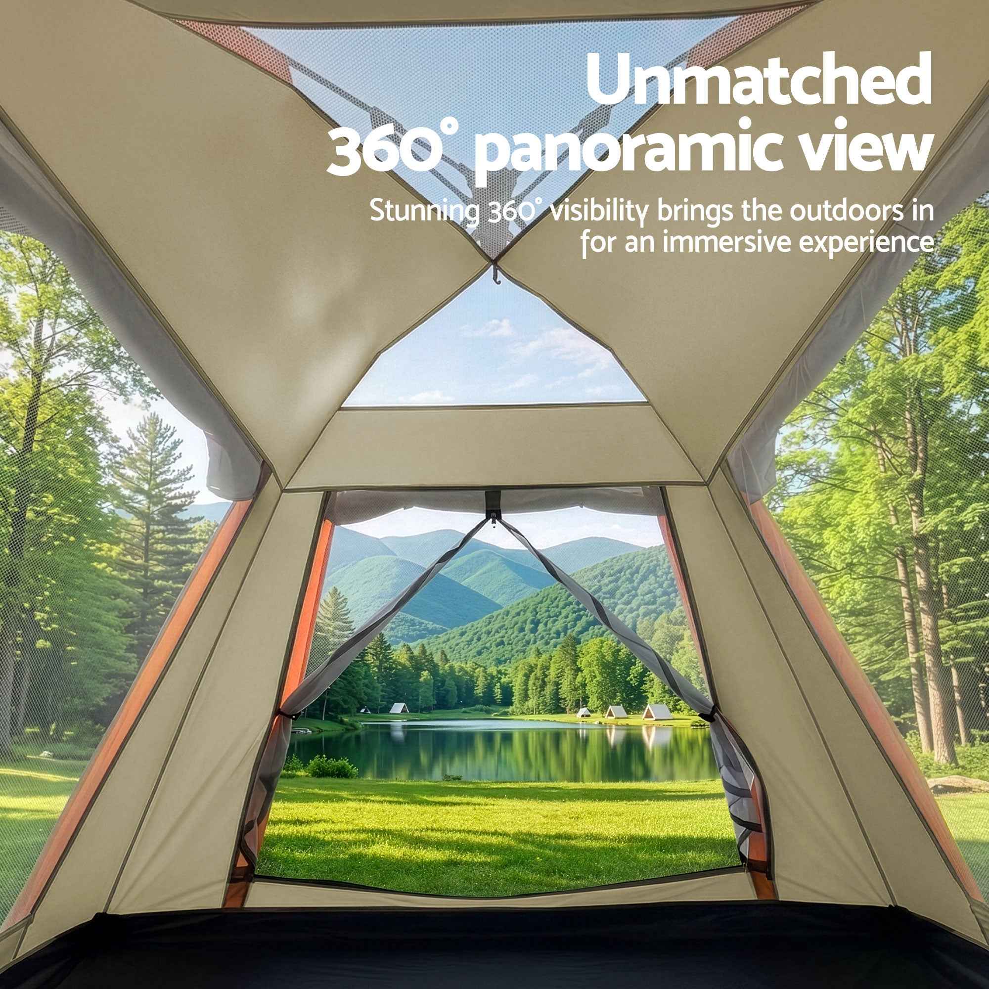 Weisshorn Pop Up Camping Tent 3-4 Person Automatic Tent Instant Setup Waterproof