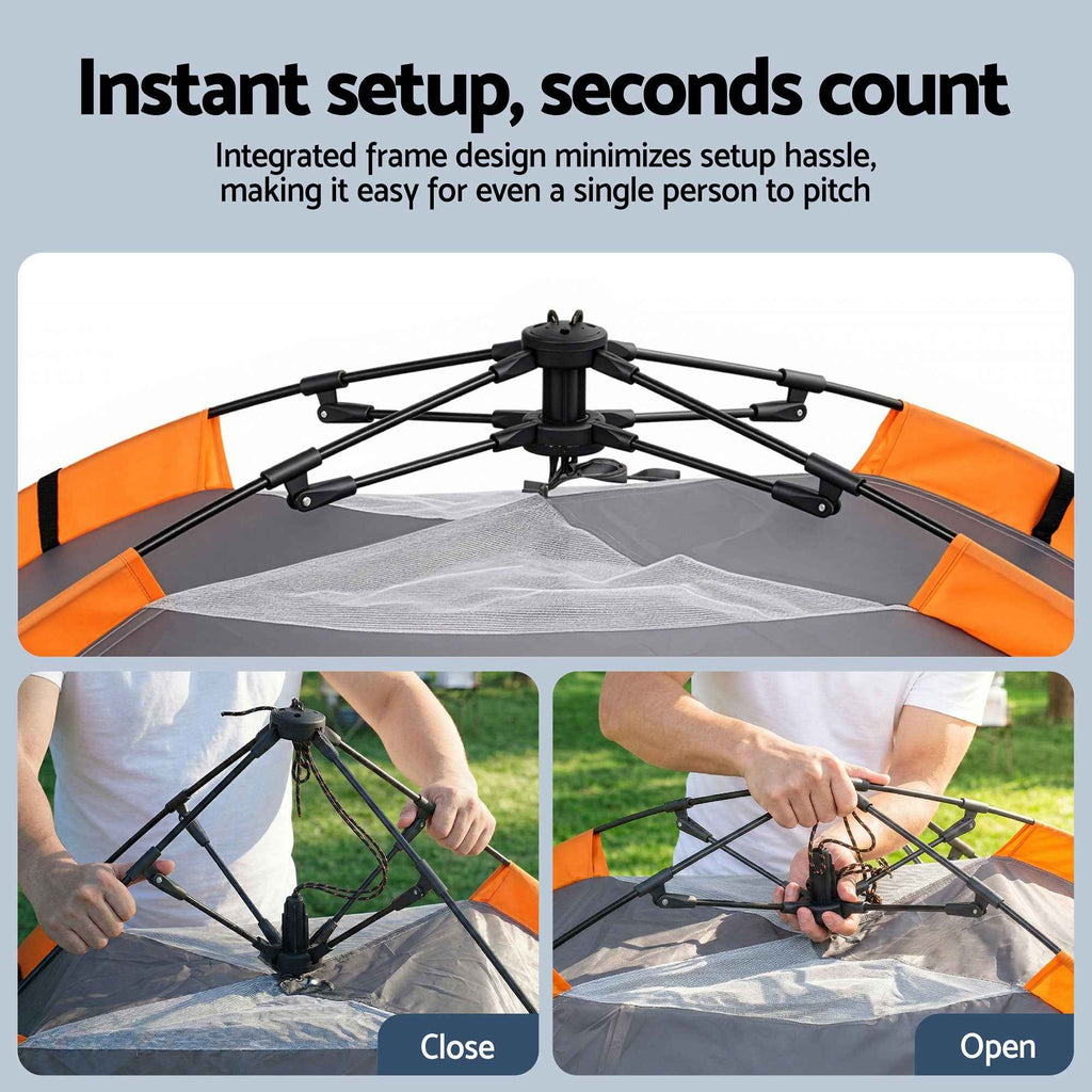 Weisshorn 2 Person Instant Pop Up Camping Tent Automatic Waterproof Hiking Beach