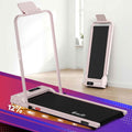 Everfit 3 in 1 Walking Pad Treadmill 12% Incline Foldable Under Desk Treadmills for Home Gym With 38cm Wide Belt Pink
