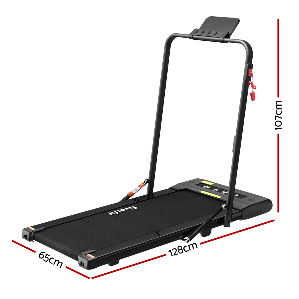 Cinta de correr eléctrica Everfit para caminar debajo del escritorio, gimnasio en casa, fitness, 400 mm, color negro
