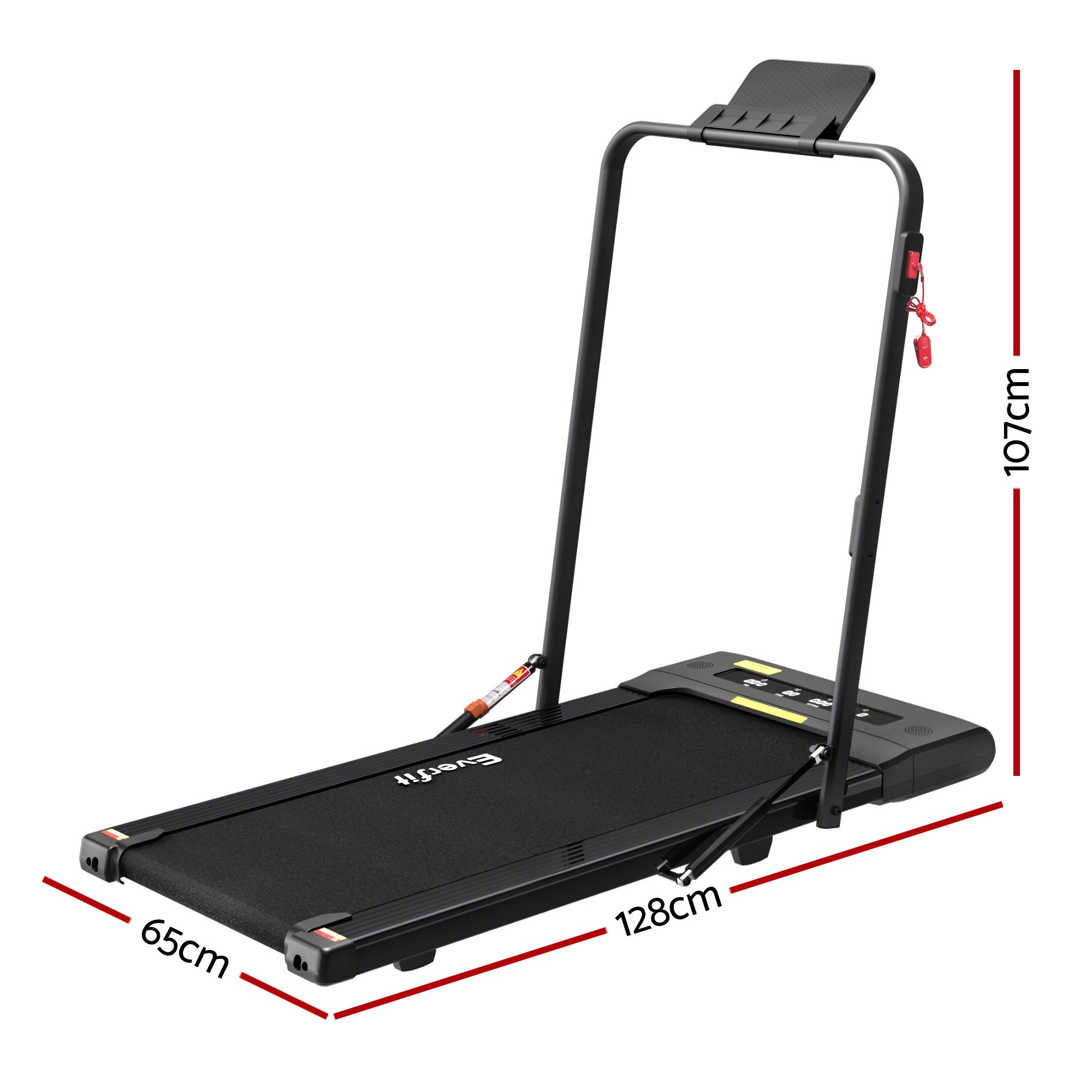 Cinta de correr eléctrica Everfit para caminar debajo del escritorio, gimnasio en casa, fitness, 400 mm, color negro
