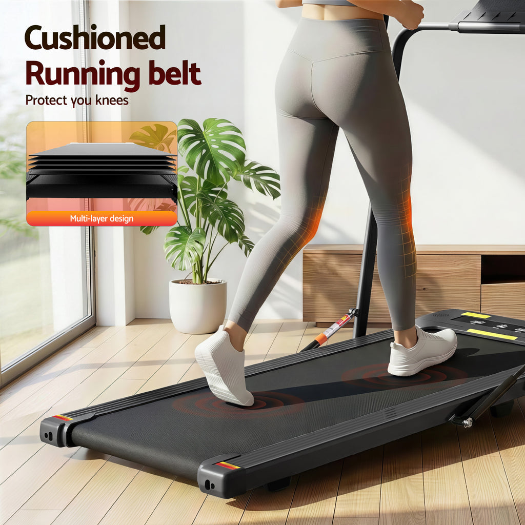 Cinta de correr eléctrica Everfit para caminar debajo del escritorio, gimnasio en casa, fitness, 400 mm, color negro