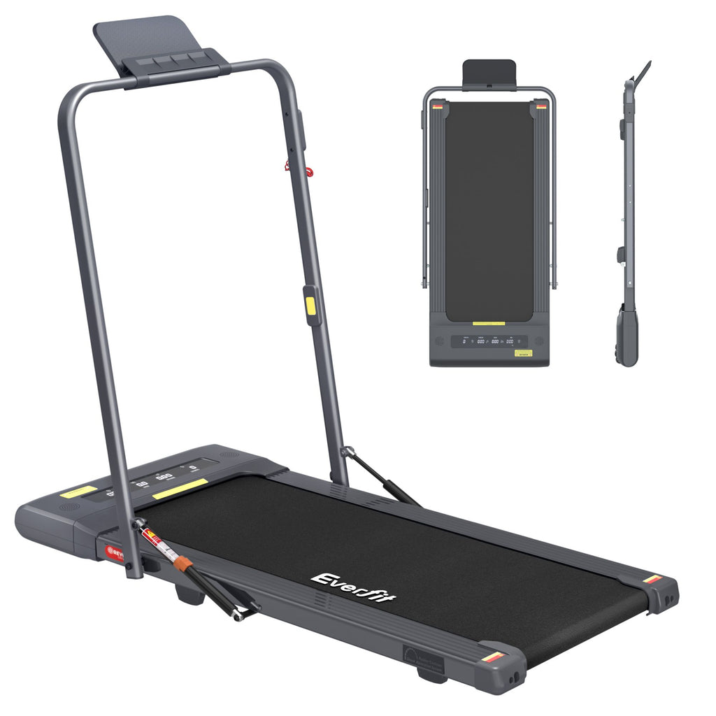Cinta de correr eléctrica Everfit para debajo del escritorio, para gimnasio en casa, fitness, 400 mm, color gris