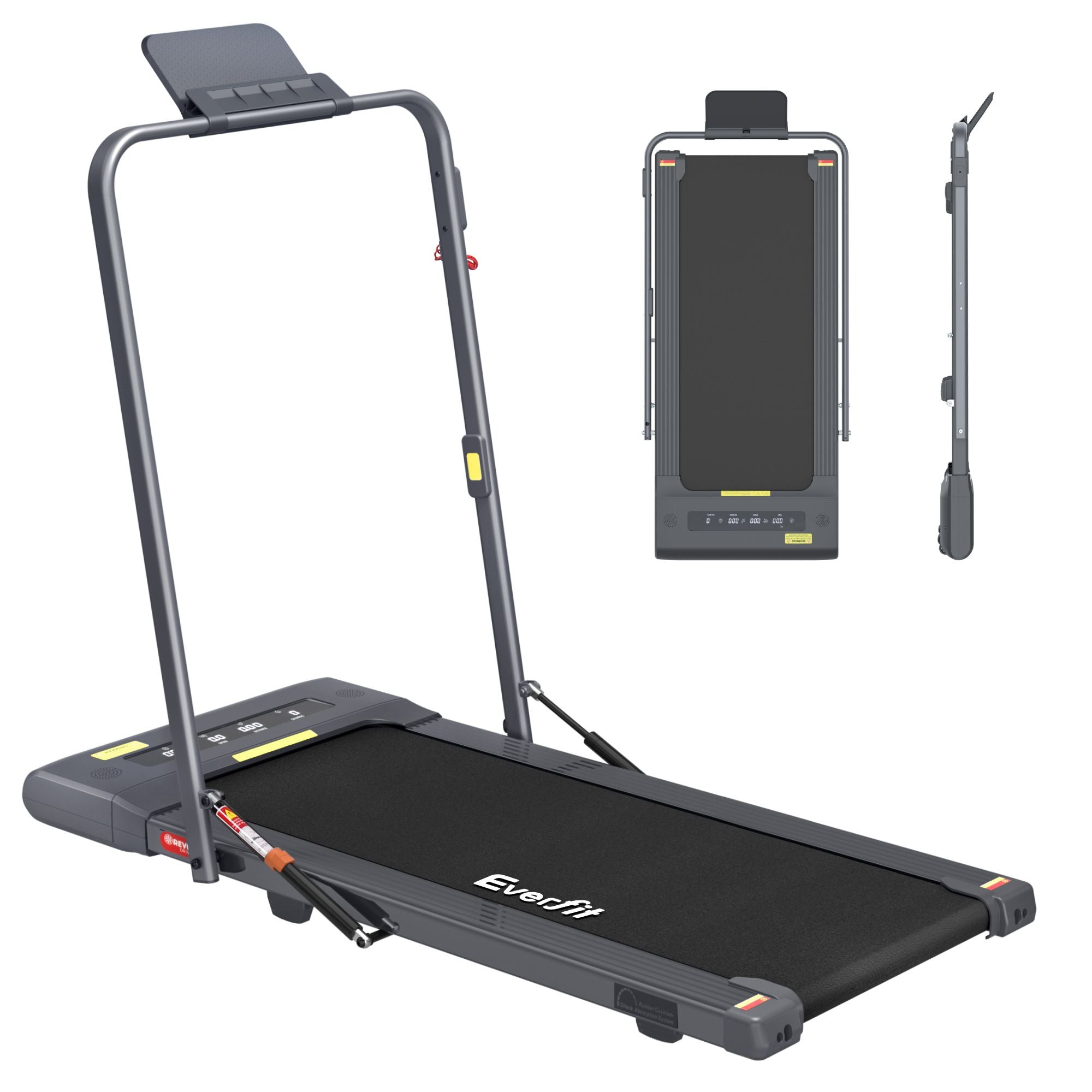Cinta de correr eléctrica Everfit para debajo del escritorio, para gimnasio en casa, fitness, 400 mm, color gris