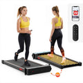 Everfit 2 in 1 Walking Pad Treadmill Dual-Sided Under Desk Treadmills with Foot Massage for Home Gym with App Control Black