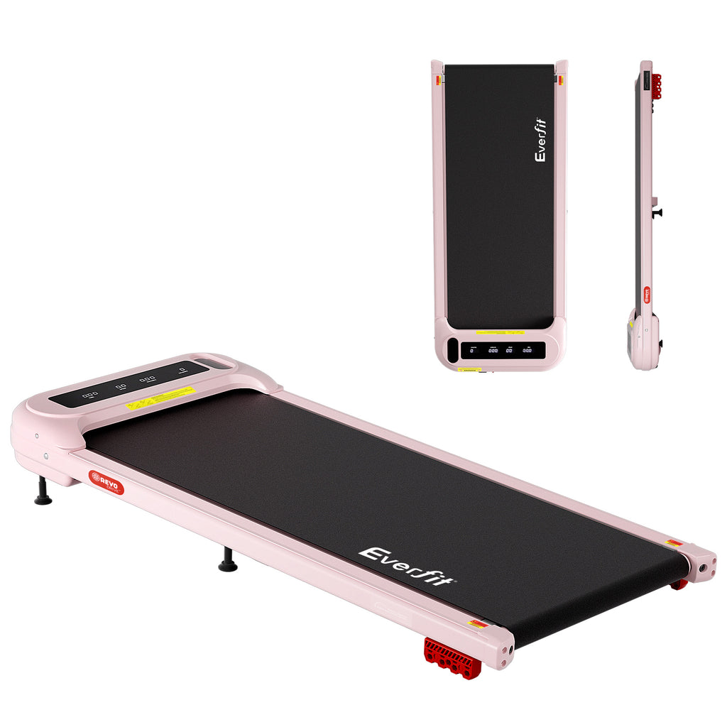 Everfit Treadmill Electric Walking Pad with Incline Under Desk Home Gym Pink