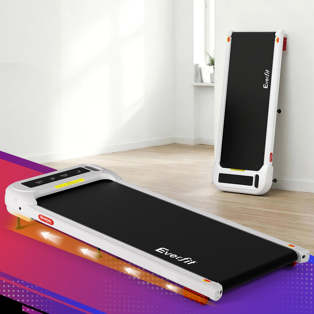 Everfit Treadmill Electric Walking Pad with Incline Under Desk Home Gym White