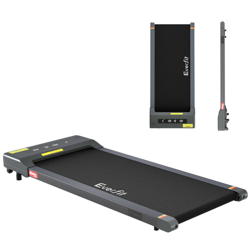 Cinta de correr eléctrica Everfit para debajo del escritorio, para gimnasio en casa, fitness, 400 mm, color gris