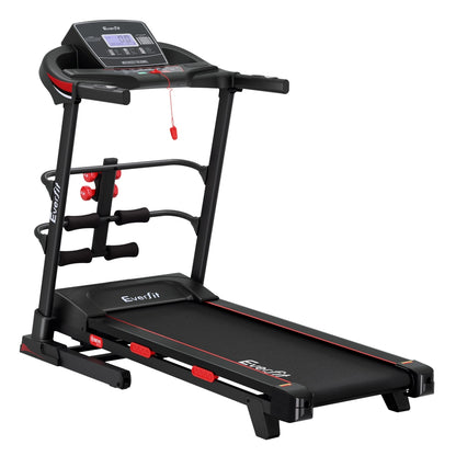 Cinta de correr eléctrica Everfit para gimnasio en casa, máquina de ejercicios de fitness con barra para abdominales de 420 mm