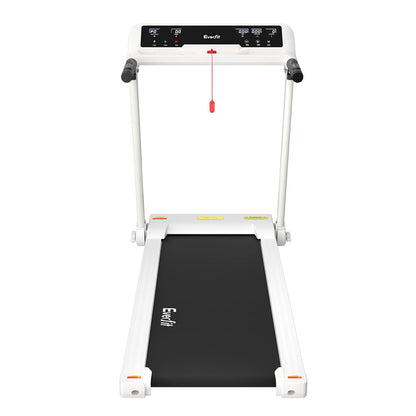 Cinta de correr eléctrica Everfit para gimnasio en casa, perilla de ejercicio para fitness, plegable, 450 mm, color blanco