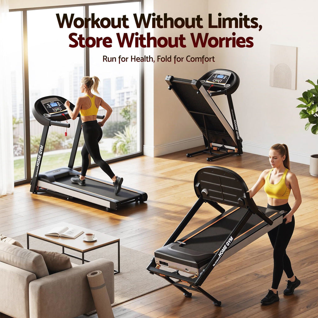 Cinta de correr eléctrica Everfit con inclinación automática, máquina de ejercicios para gimnasio en casa, 450 mm