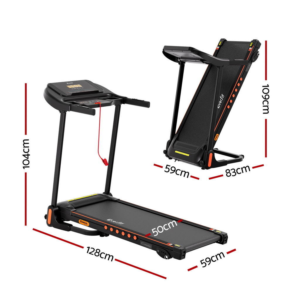 Everfit Treadmill Electric Home Gym Fitness Exercise Equipment Incline 390mm - YDS.com.au