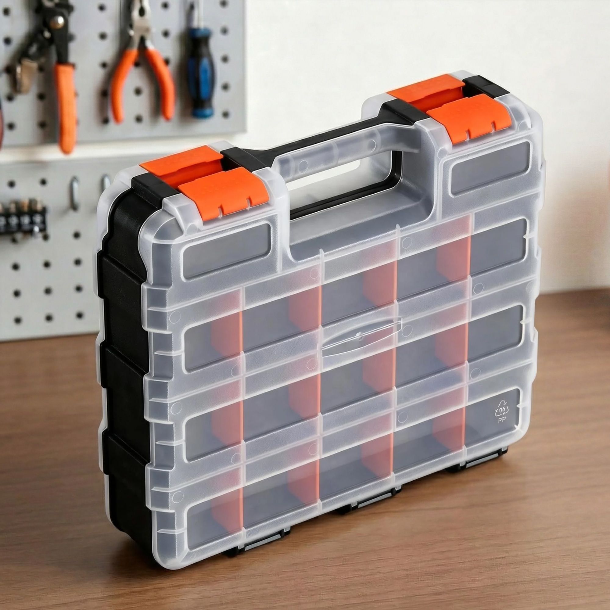 Giantz Double Sided Tool Box Organizer with 34 Compartment Small Parts Storage