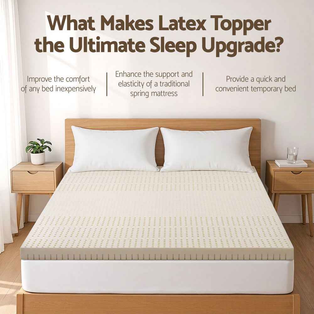 Giselle Bedding Latex Mattress Topper 7.5cm Doule