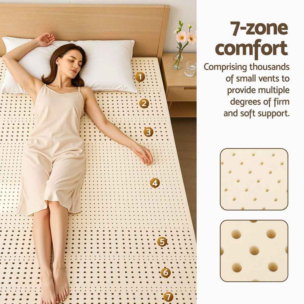 Giselle Bedding Latex Mattress Topper 7.5cm Doule