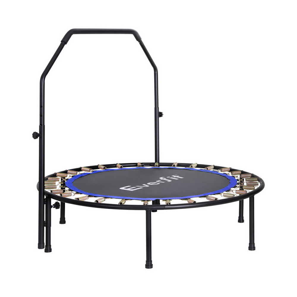 Everfit 48inch Round Trampoline Kids Exercise Fitness Adjustable Handrail Blue