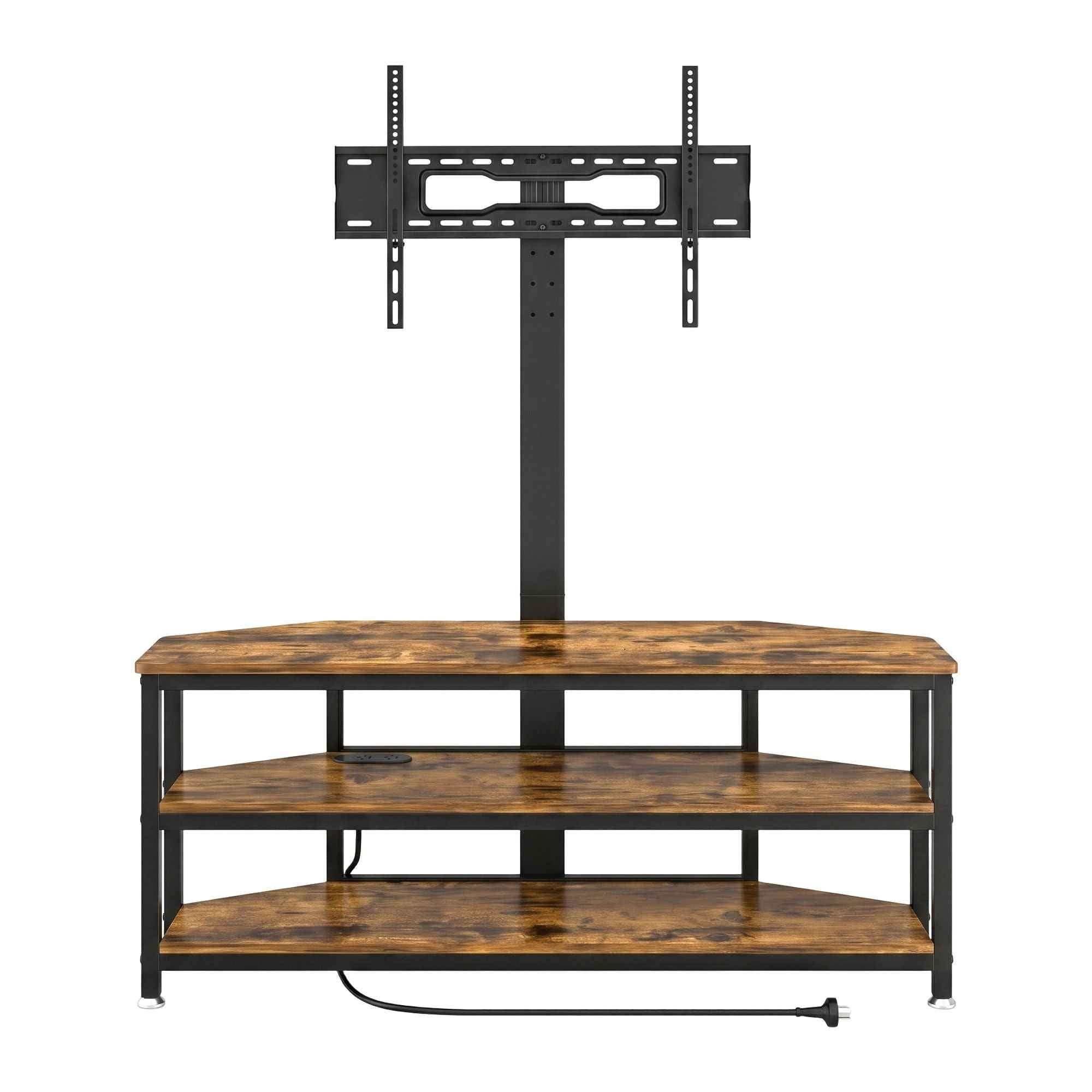 Artiss Corner TV Stand 32-70" w/ Mount LED Lights & Power Outlet Space Saving