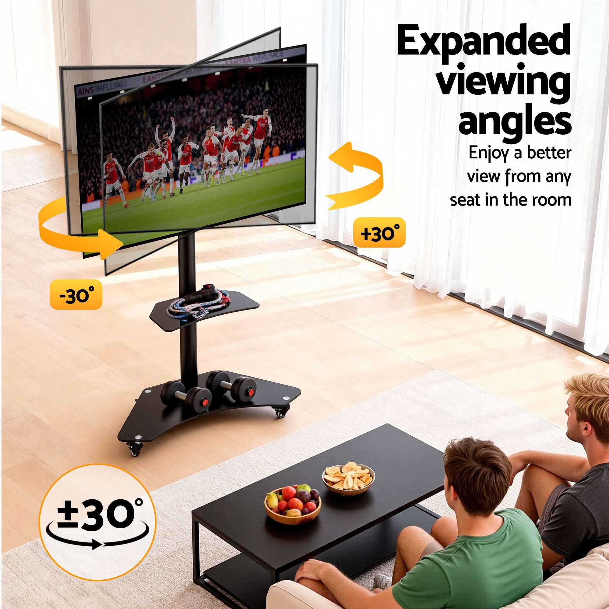 Artiss 40-100" TV Stand Mount Bracket Universal Adjustable Height with Wheels