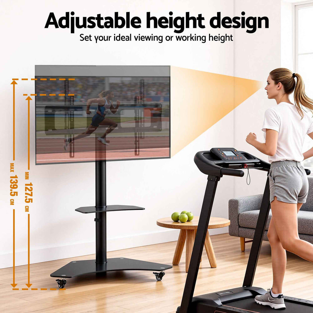 Artiss 40-100" TV Stand Mount Bracket Universal Adjustable Height with Wheels