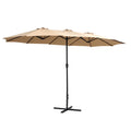 Instahut 4.57m Outdoor Umbrella Beach Pole Garden Tilt Beige - YDS.com.au