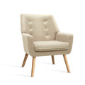 Artiss Armchair Linen Fabric Anne Beige - YDS.com.au