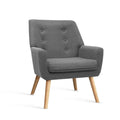 Artiss Armchair Linen Fabric Grey Charcoal - YDS.com.au