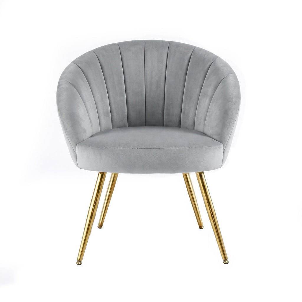 Sillón Artiss Terciopelo Gris Eloise
