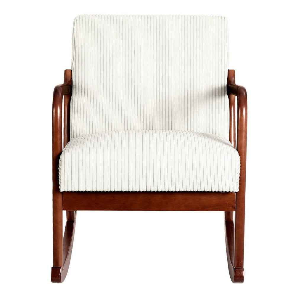 Artiss Rocking Armchair Nursing Chair Corduroy Beige