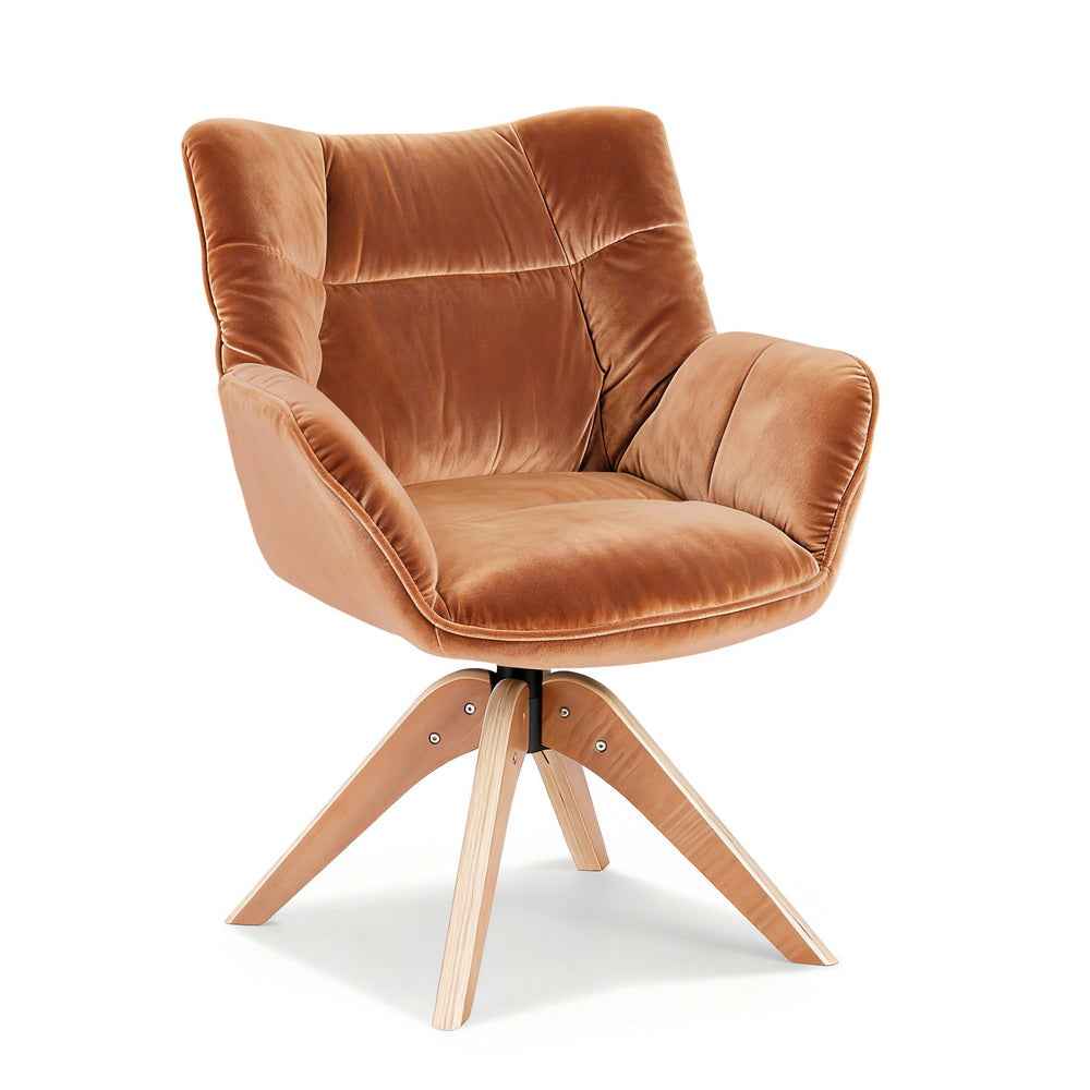Artiss Swivel Chair Armchair Nursing Velvet Brown