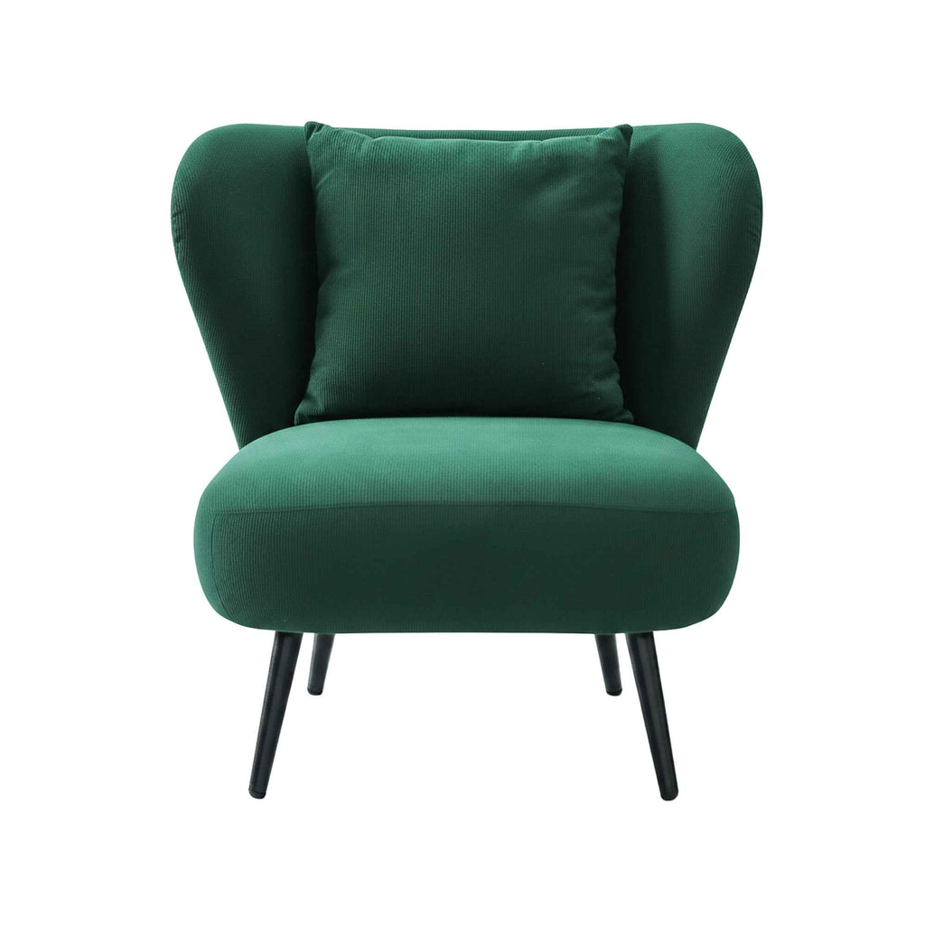 Artiss Armchair Accent Chair Lounge Tub Sofa Couch Corduroy Velvet Green