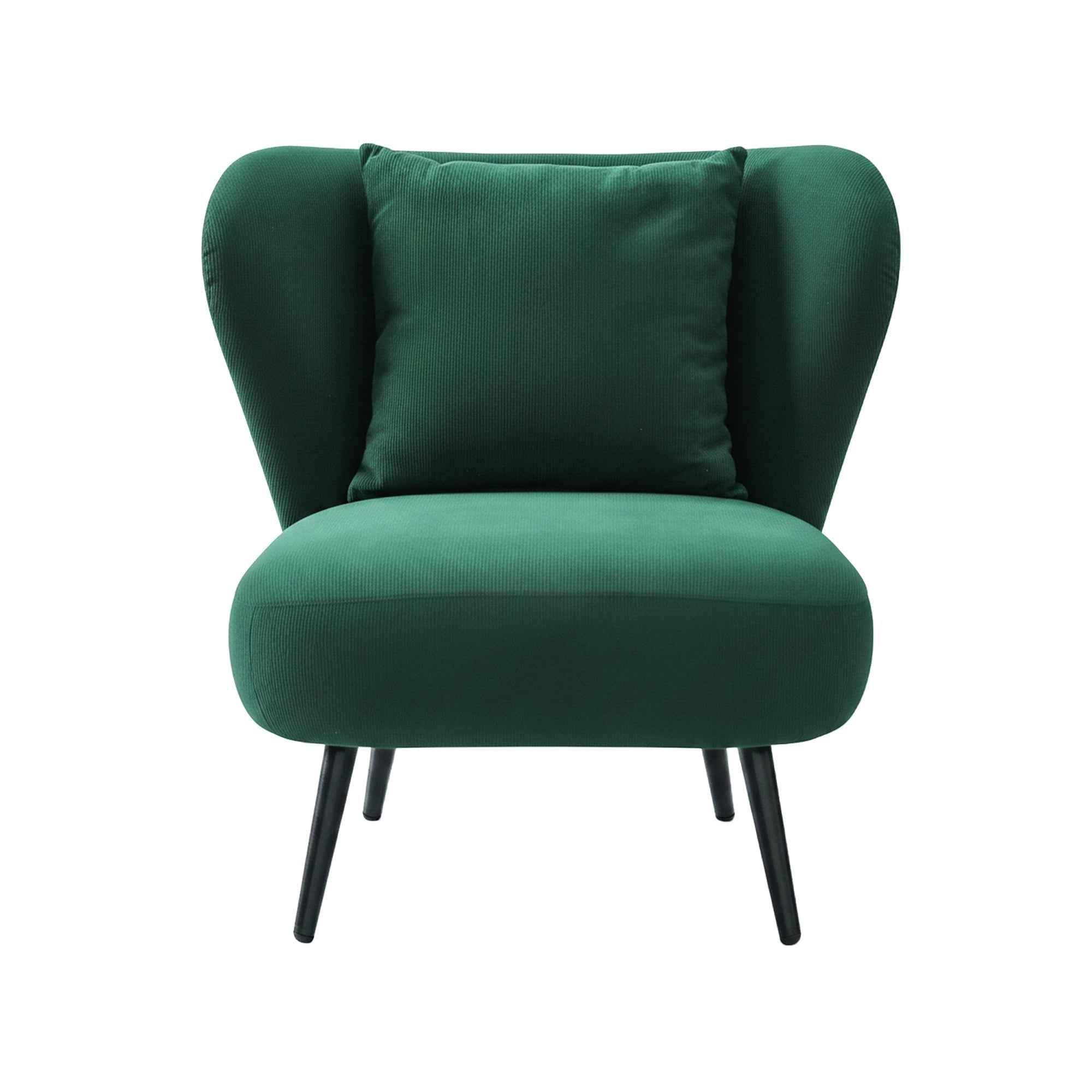 Artiss Armchair Accent Chair Lounge Tub Sofa Couch Corduroy Velvet Green