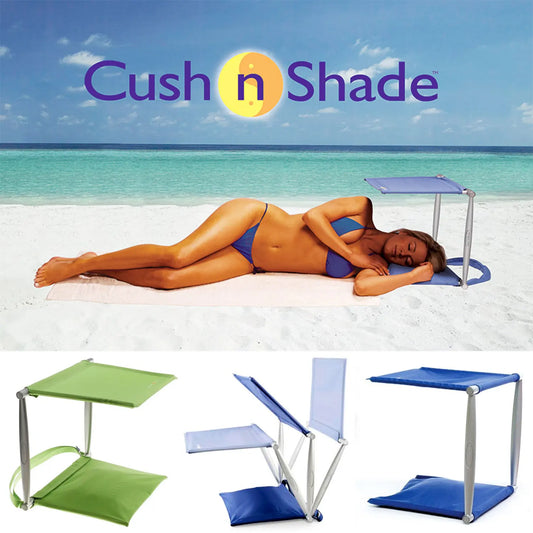 Cush N Shade - Lightweight Portable Beach Sunshade Chair Awning