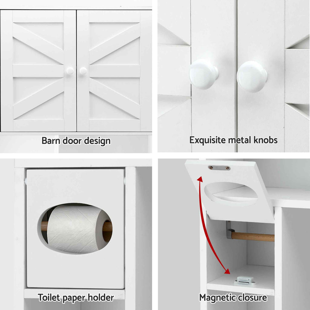 Artiss Bathroom Storage Cabinet Over The Toilet Organiser Laundry Shelf Holder