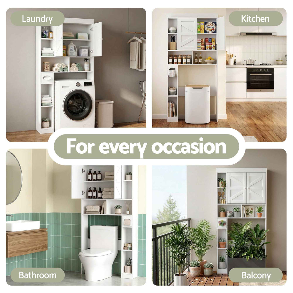 Artiss Bathroom Storage Cabinet Over The Toilet Organiser Laundry Shelf Holder