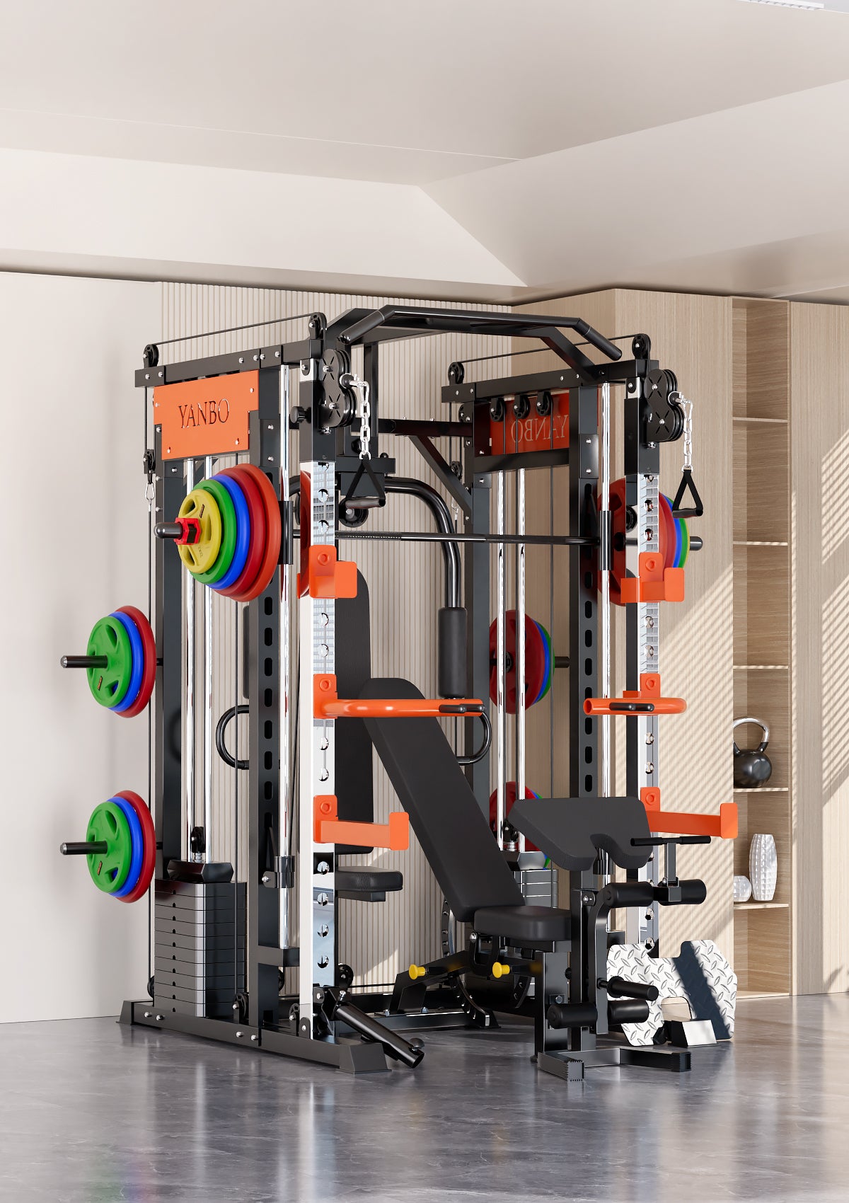130kgs pin loaded SmartFit M1 Ultra Leg Press and Chest Fly Multi Functional Training Smith Machine Home Gym