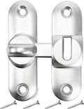 90/180 Degree Zinc Alloy Flip Lock for Barn & Sliding Doors – Heavy Duty Security Latch for Cabinets, Windows & Sheds (Silver)