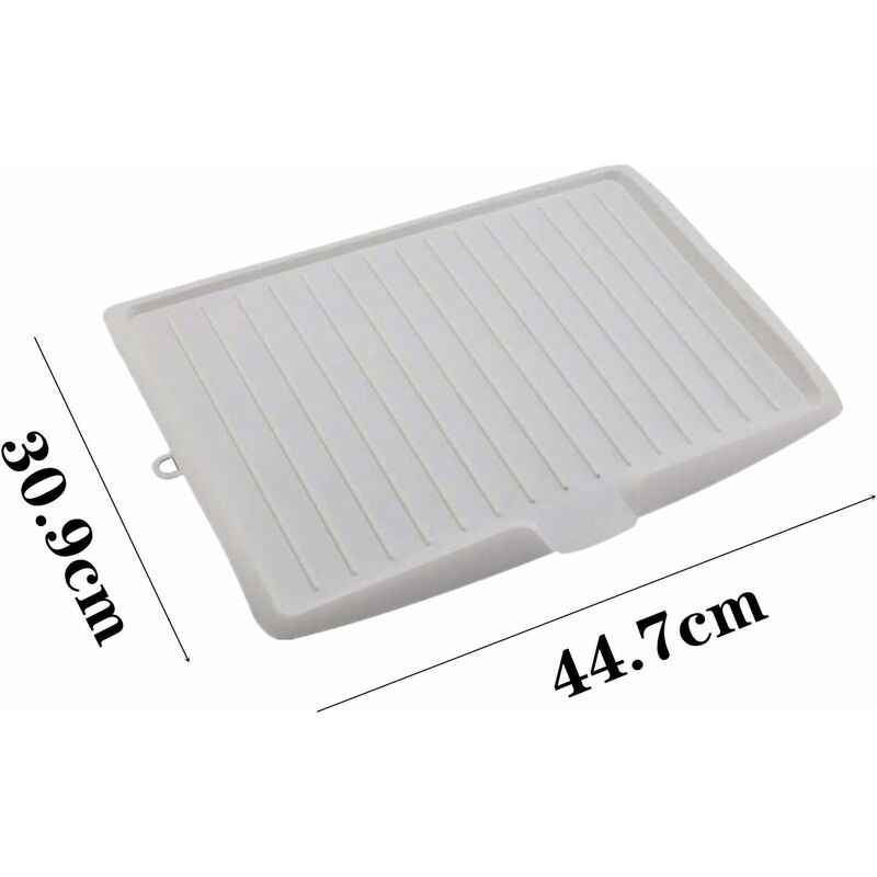Premium Dish Drainer Plastic Dish Drainer Mat Dish Drainer Dish Rack Sink Side Drainer Sloped Draining Tray For Pots,
