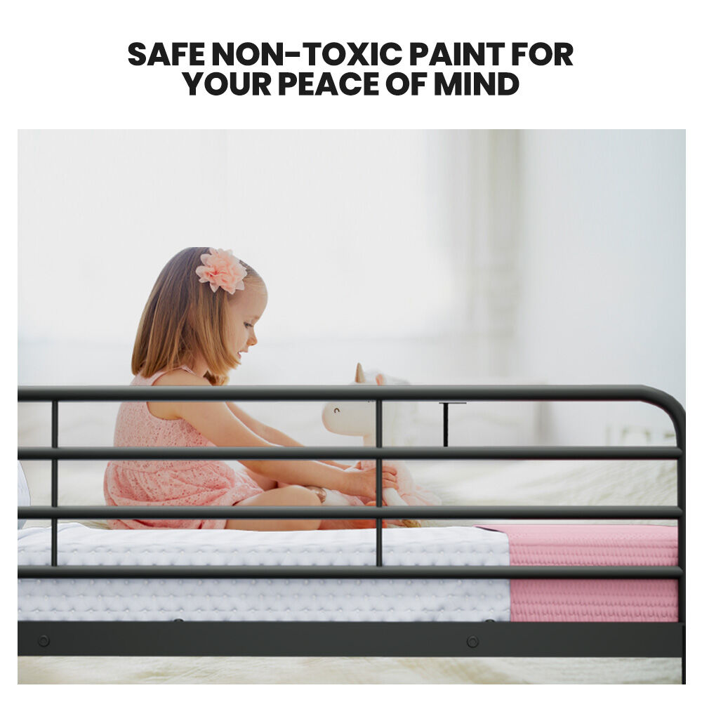 Kingston Slumber 2in1 King Single Metal Bunk Bed Frame, with Modular Design, Dark Matte Grey