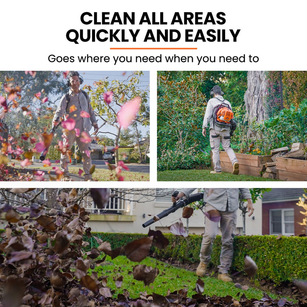 MTM 30CC Backpack Petrol Leaf Blower 2 Stroke Commercial Garden Yard Outdoor