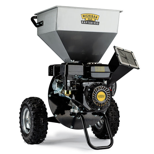 MICHIGAN 7HP 212cc Petrol Commercial Wood Chipper Shredder, Tree Mulcher - Raptor 950