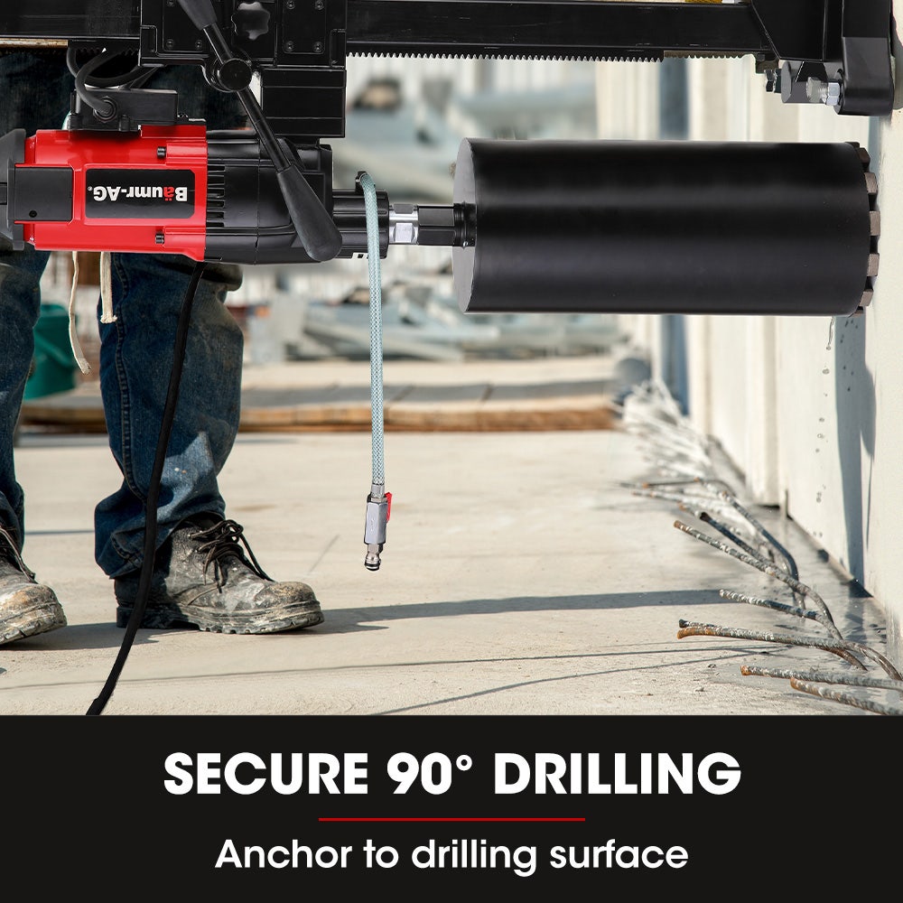 BAUMR-AG 3200W 280mm Wet/Dry Core Drill w/ Wheeled Stand & 102mm Bit Combo, for Concrete Coring Hole Drilling