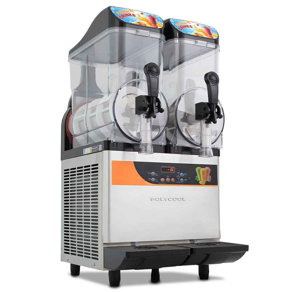 POLYCOOL 24L Double Tank Commercial Slush Machine, Digital Control Panel, SAA Approved, Juice and Frozen Slushy Maker