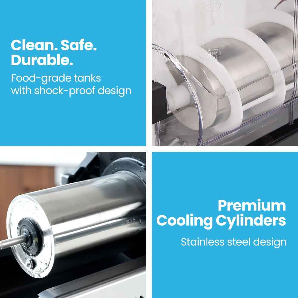 POLYCOOL 24L Double Tank Commercial Slush Machine, Digital Control Panel, SAA Approved, Juice and Frozen Slushy Maker