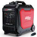 GENPOWER 4.7kW Peak 3.8kW Inverter Generator, Push Button & Remote Start, Portable w/ Wheels, Camping, Backup, Mobile A/C