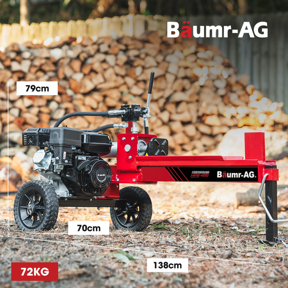 BAUMR-AG 12 Tonne Petrol Hydraulic Wood Log Splitter, - HPS400